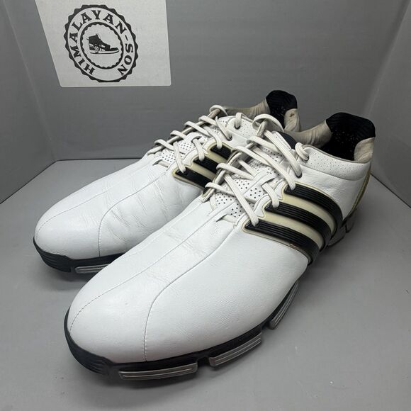 Adidas MEN TOUR 360 3.0 Golf Shoes White Black Stripes 738198 Fit Foam Sz 15 main image 8